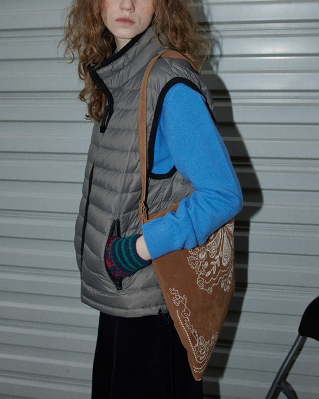 Nylon Piping Down Vest　VT013