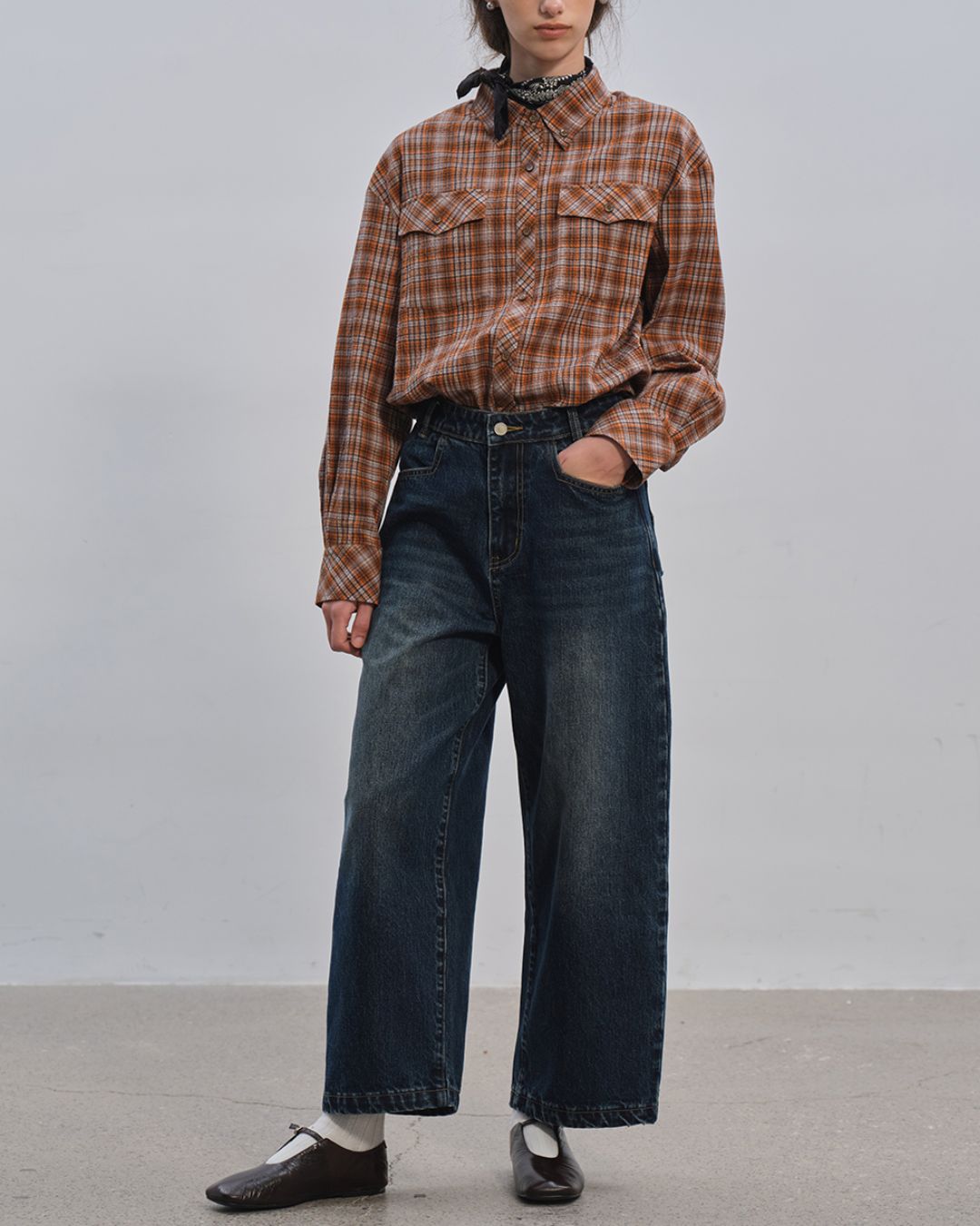 Curved Ankle Denim Pants　DP005