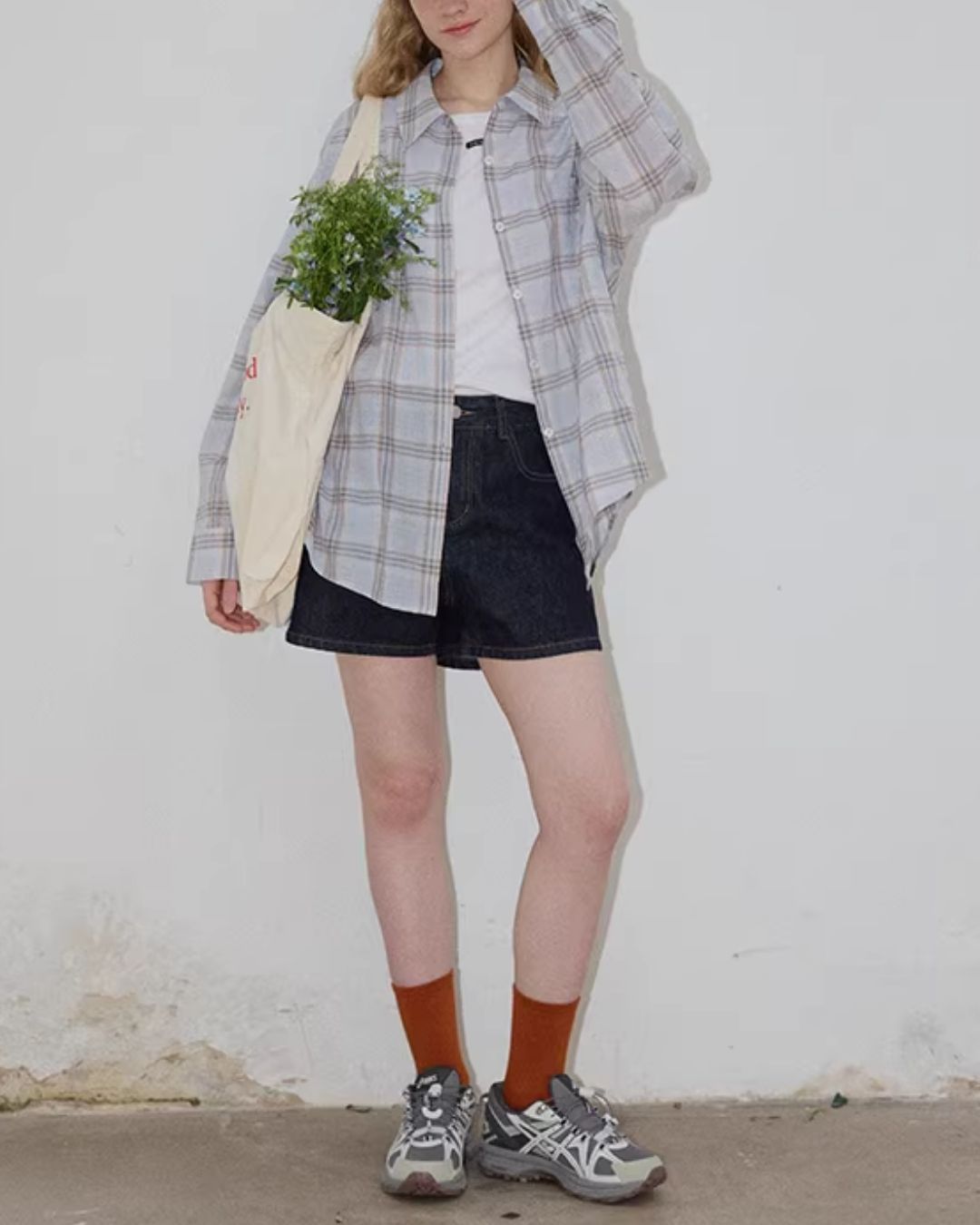 One-point Label Basic T-shirt　ST007