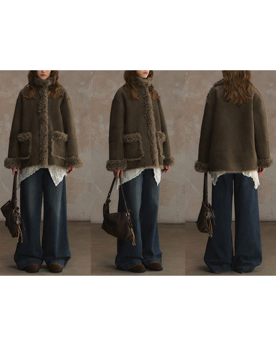 Reversible Mouton Fur Coat　CT025