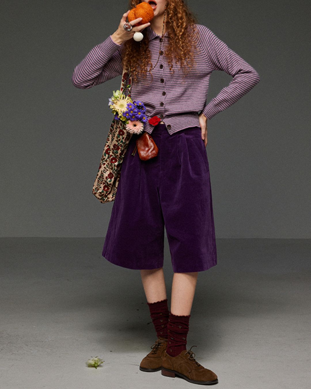 Retro Border Knit Cardigan　KN036