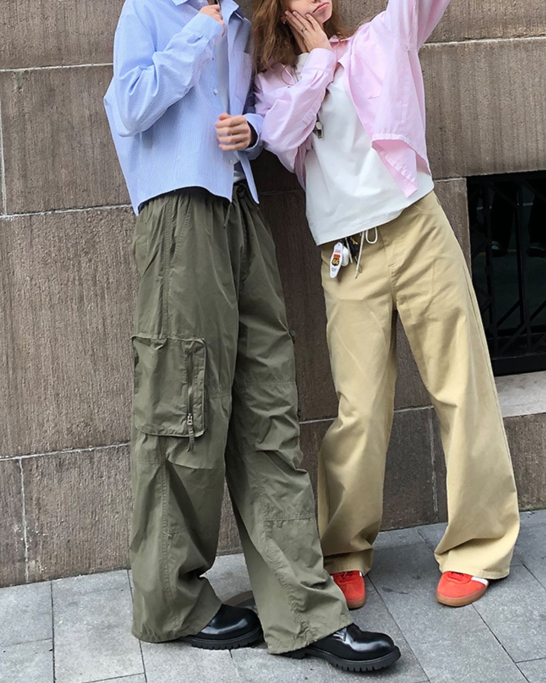 Striped Cropped Shirt　LS008