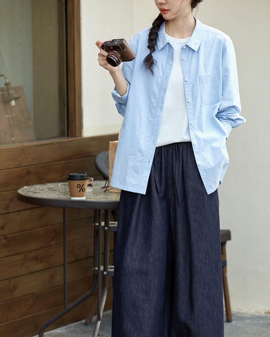 Casual Cotton Basic Shirt　LS054