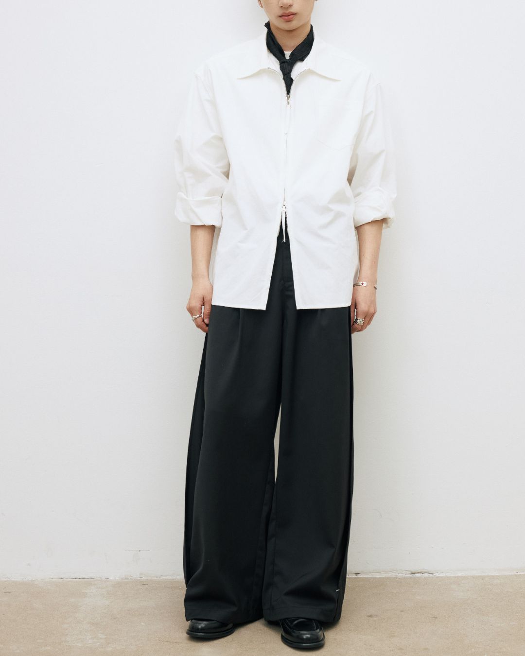 Double Zip Light Shirt Jacket　JK089