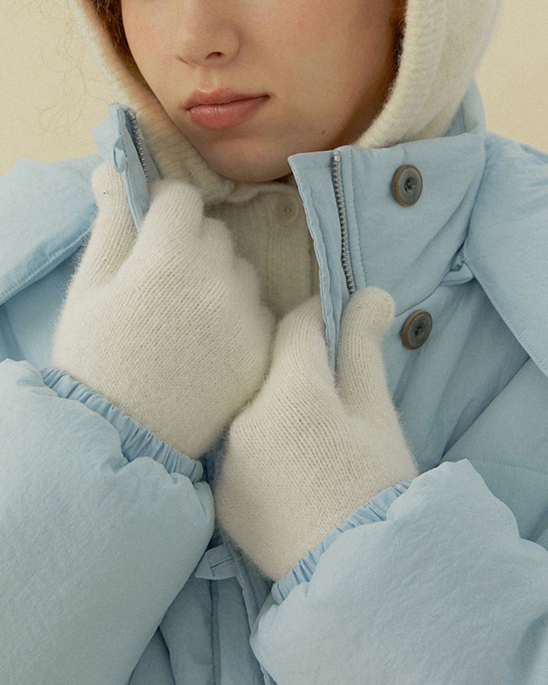 Cropped Padded Hooded Jacket　JK069