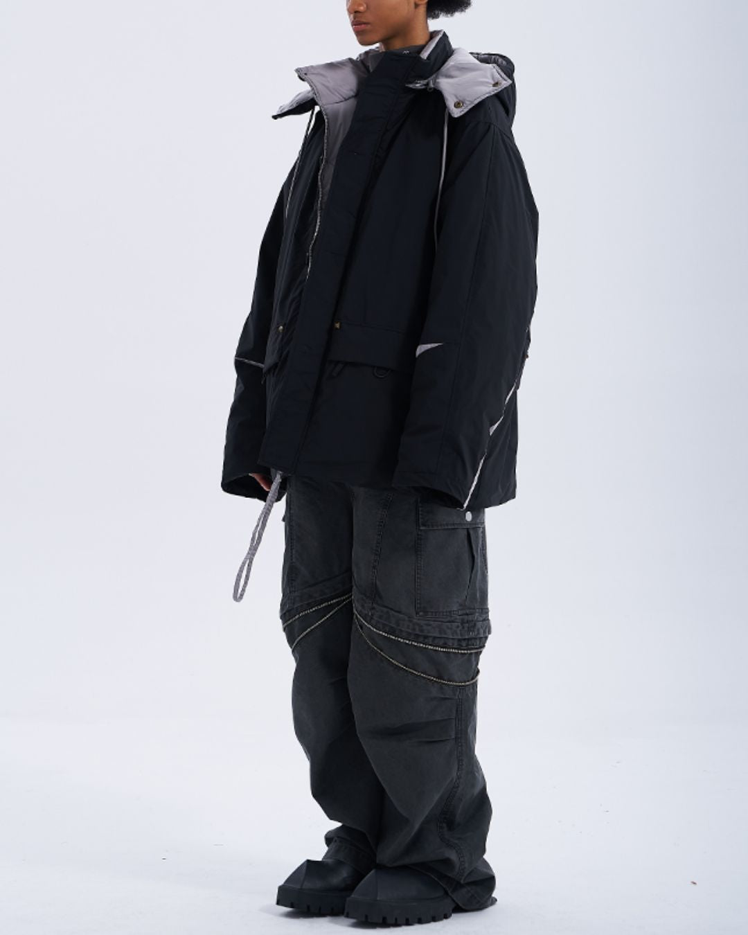 Casual Padded Contrast Color Jacket　JK071