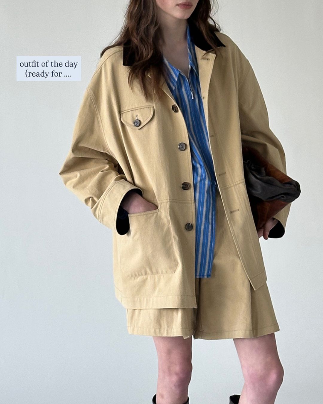 Contrast Color Work Jacket ＆ Shorts　JK015