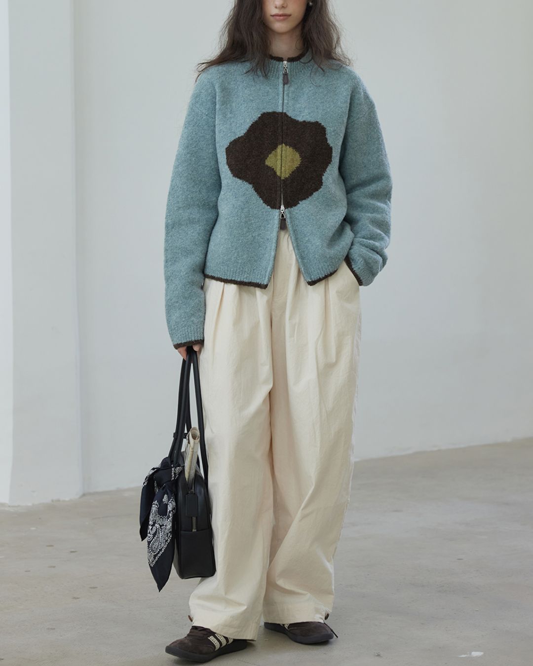 Casual Wide Tuck Pants　PT013