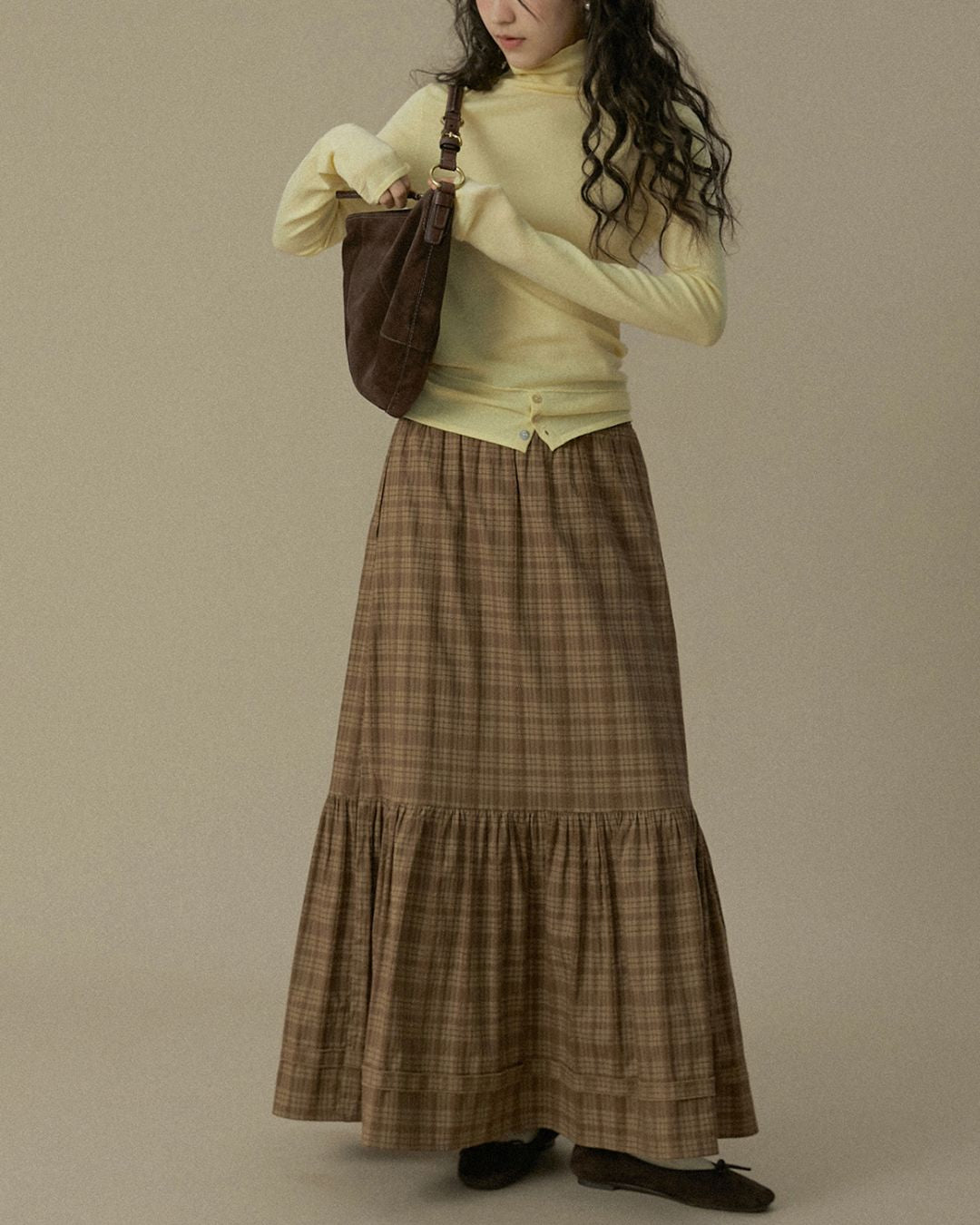 Slim Fit Turtleneck Top　LT018
