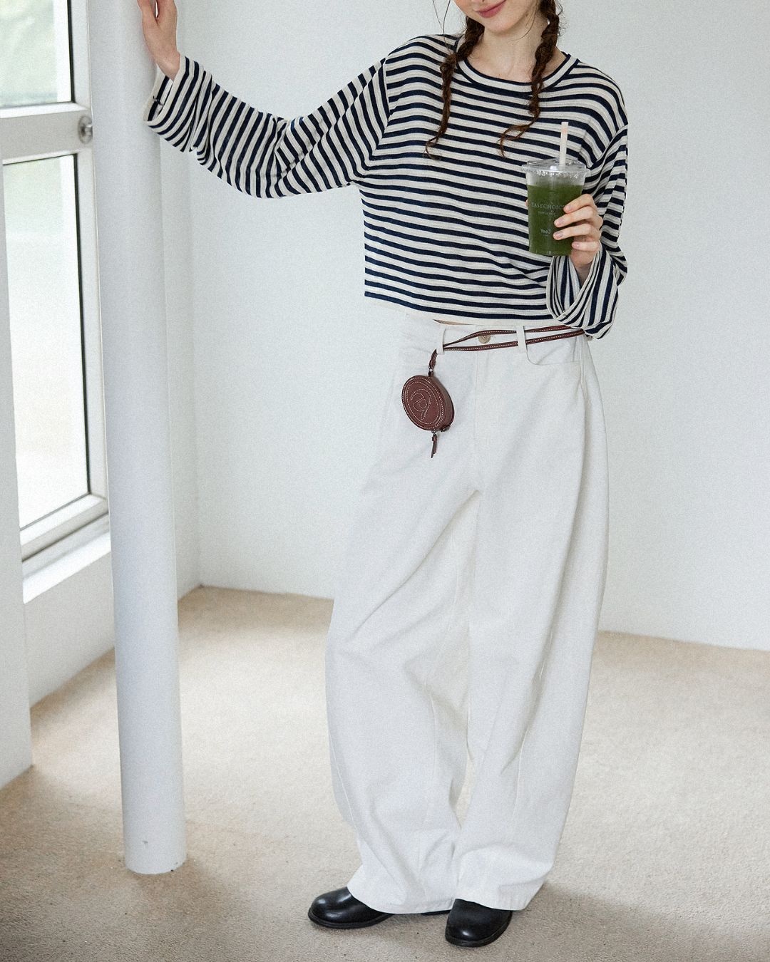 Striped Knit T-shirt　KN018