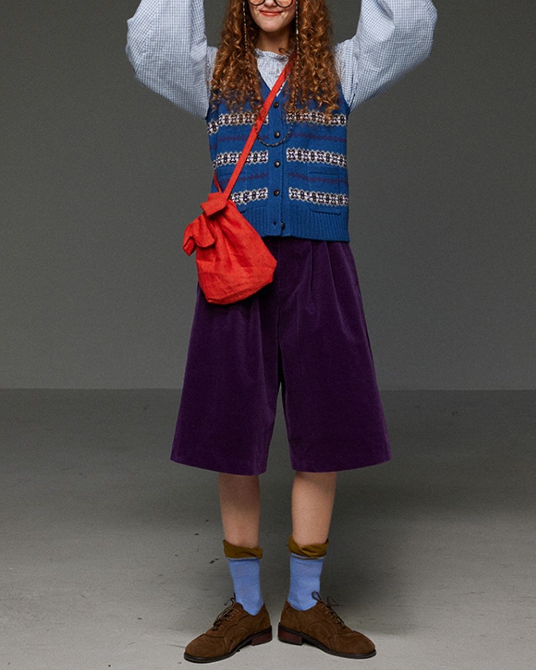 Corduroy Wide Half Pants　PT015