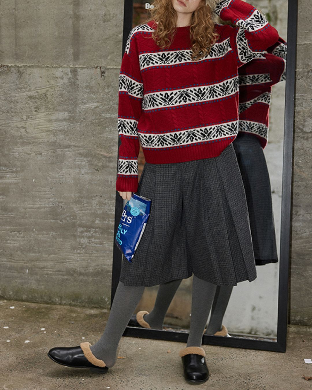 Check Pleated Culottes　PT016