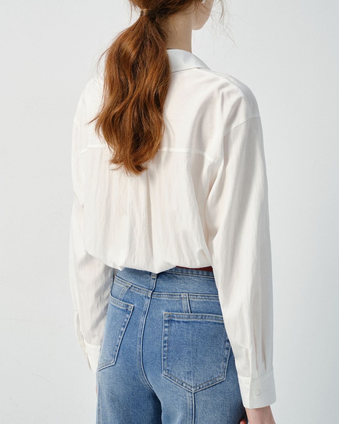 Lace V-neck French Shirt　LS033