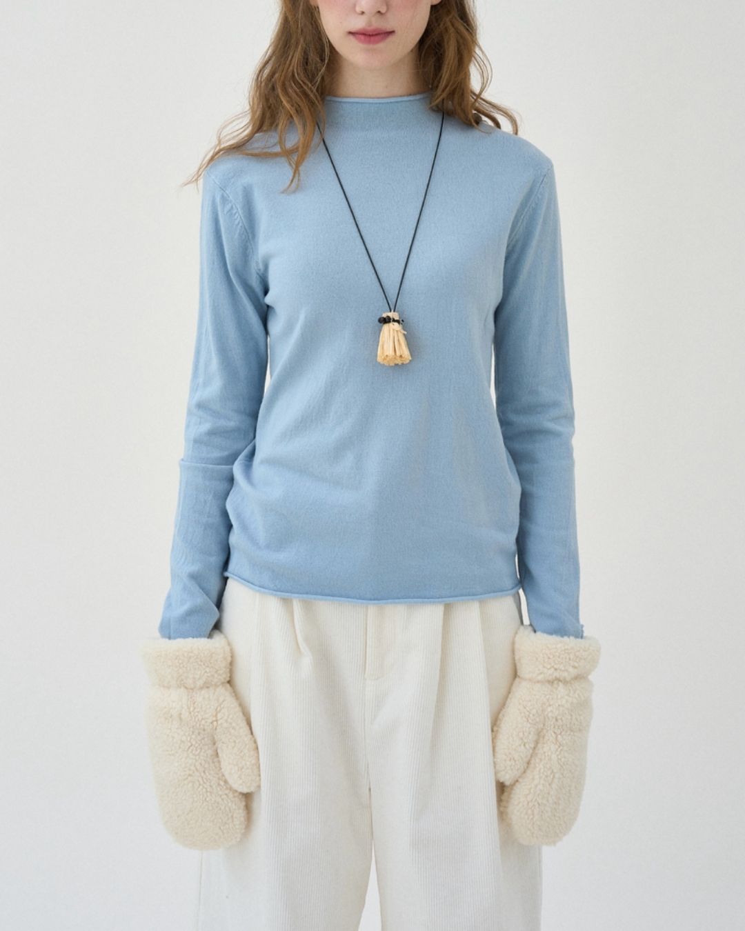 Mock Neck Seamless Knit　KN077