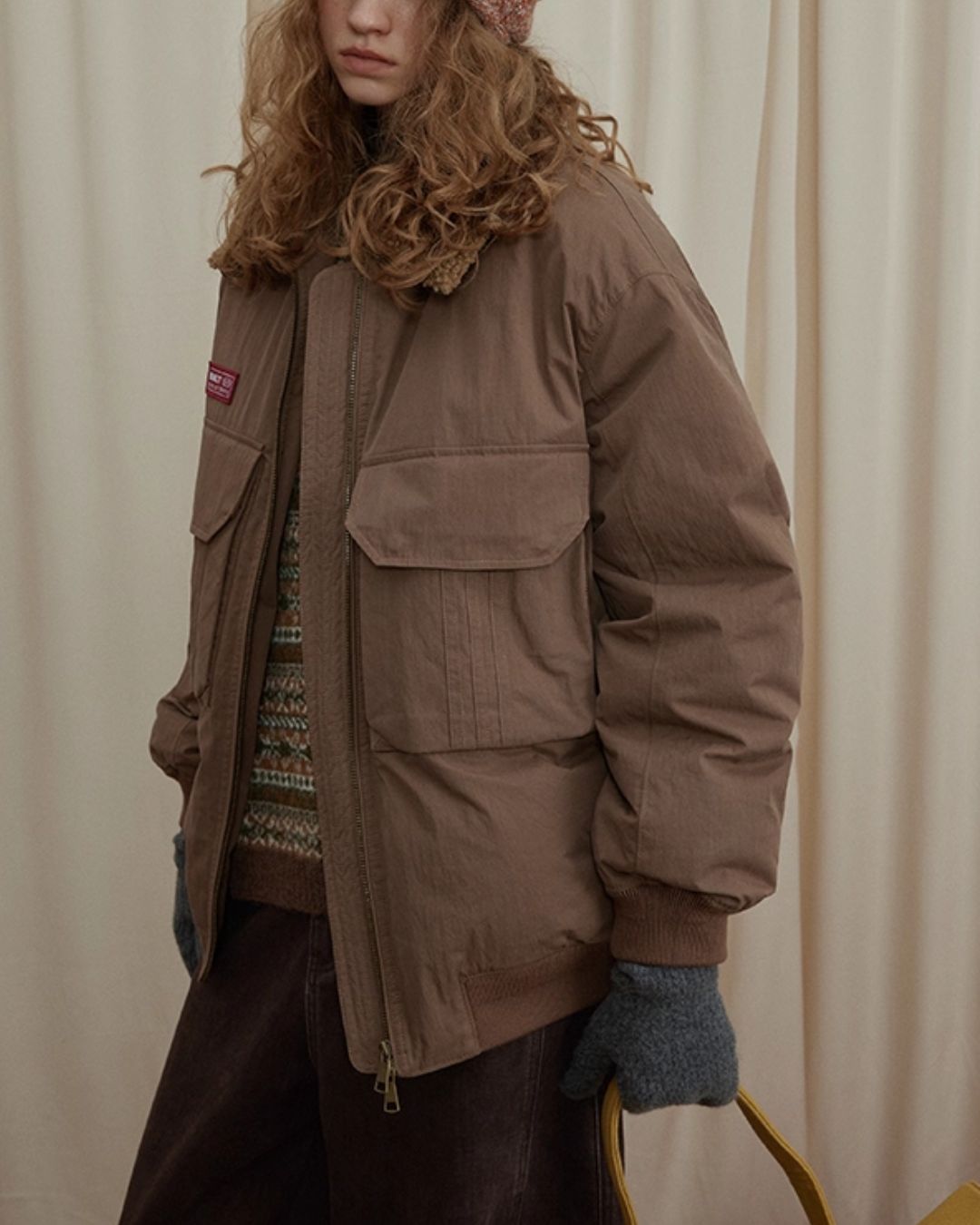 Boa Collar Padded Work Jacket　JK041