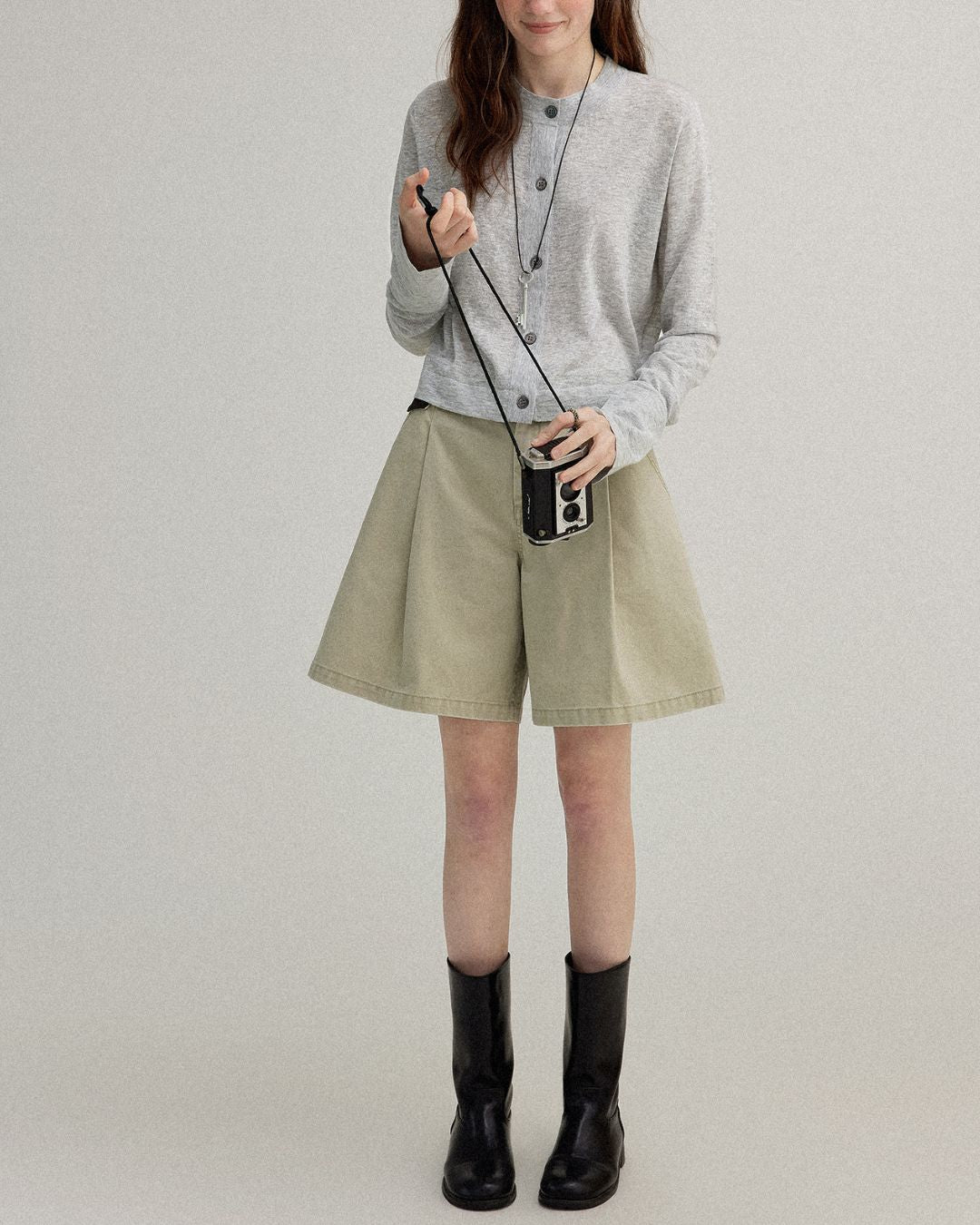 Long Sleeve Knit Cardigan　KN014