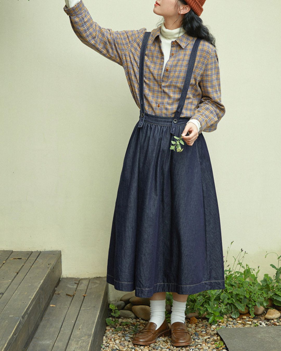 Check Retro Shirt　LS059