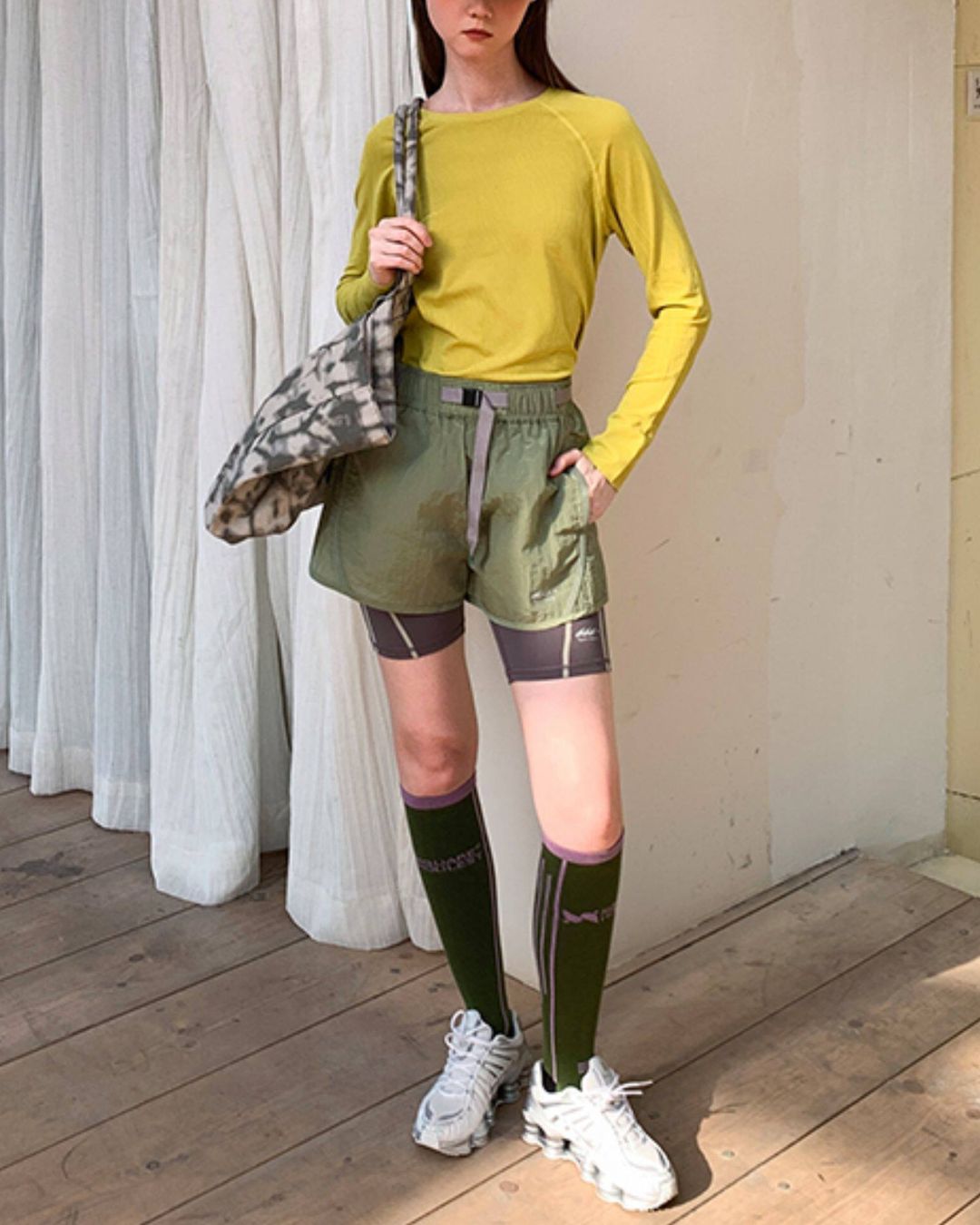 Color Block Sports Knee Socks　OR001