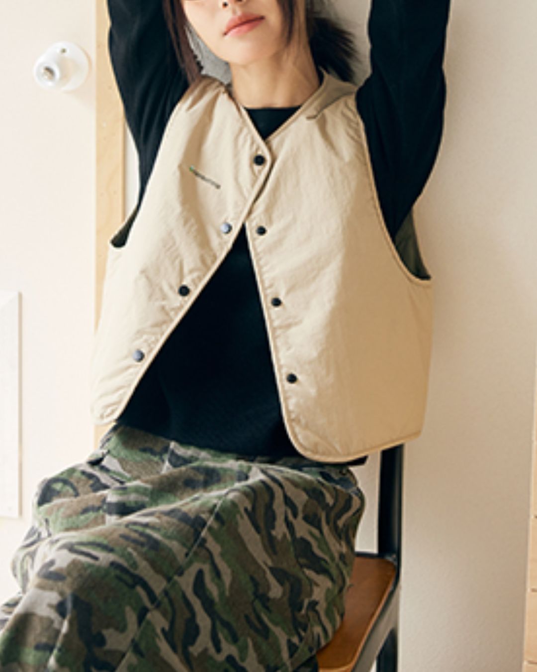 Nylon Quilted Vest　VT001