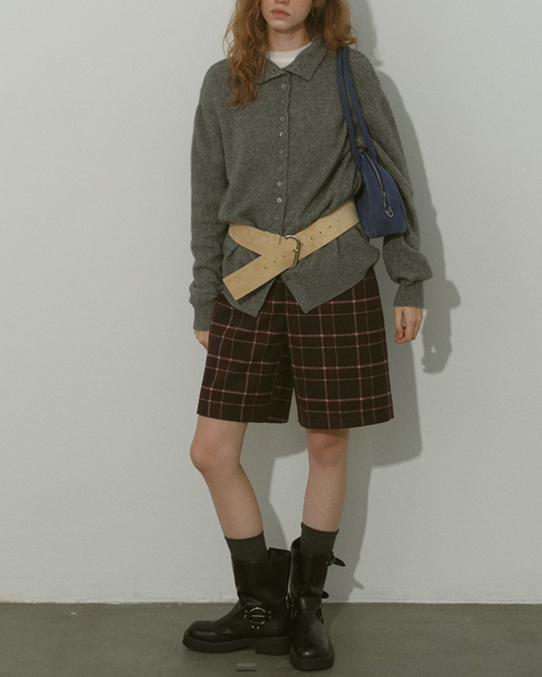 High-neck Knit Cardigan　KN074