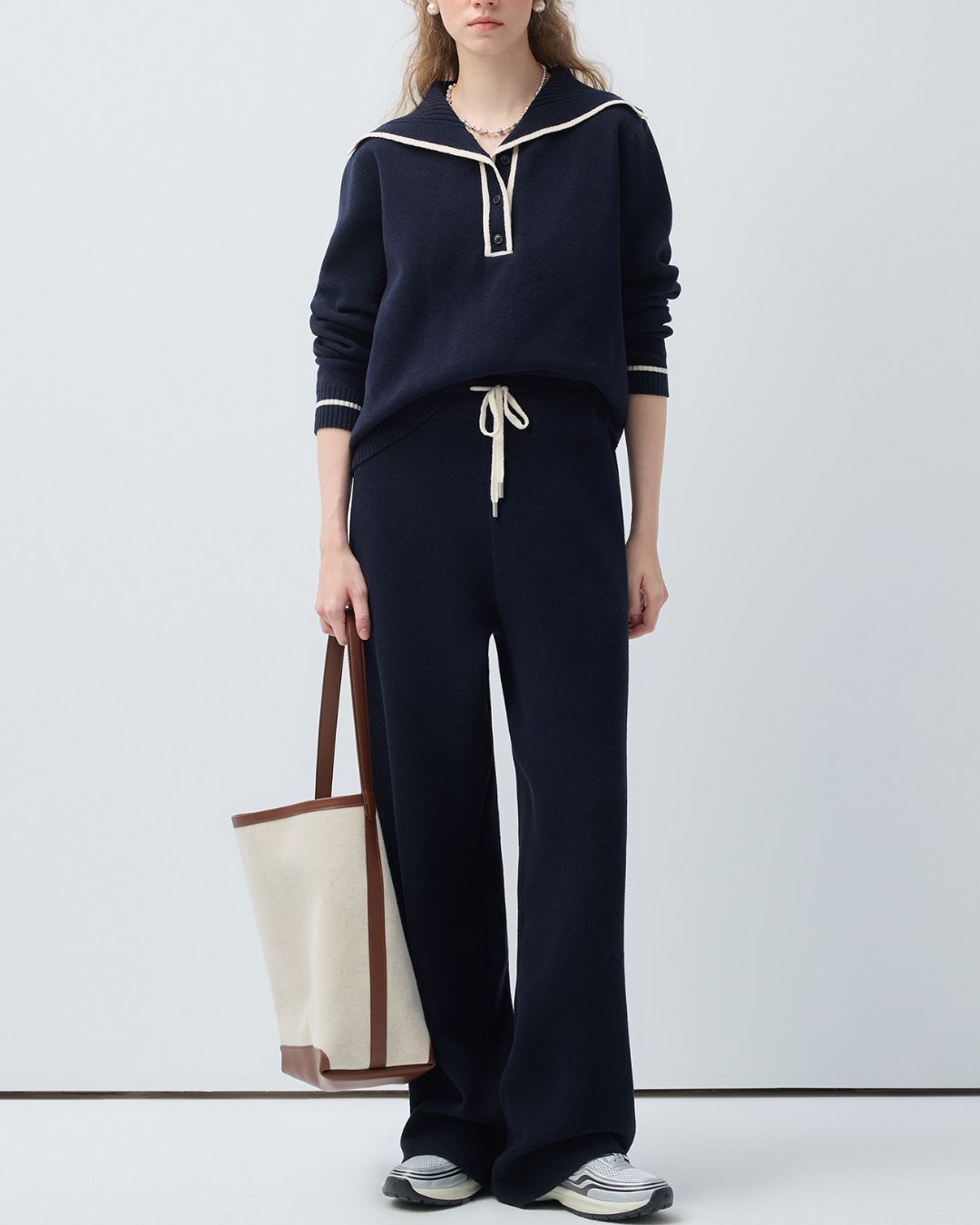 Contrast Color Boucle Knit　KN101