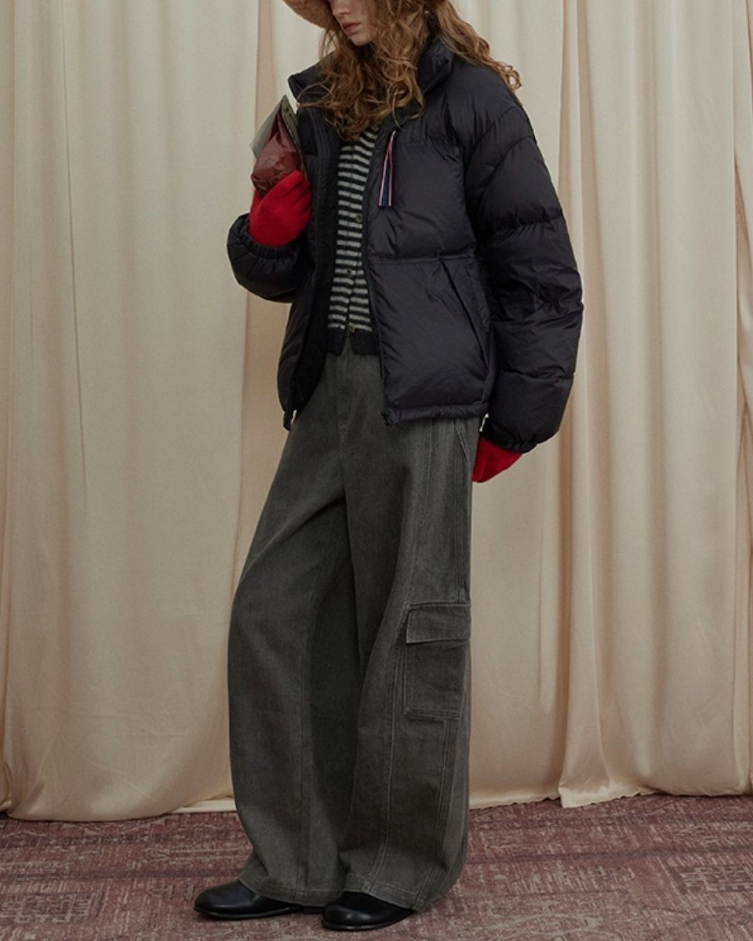 Work Denim Wide Pants　DP008