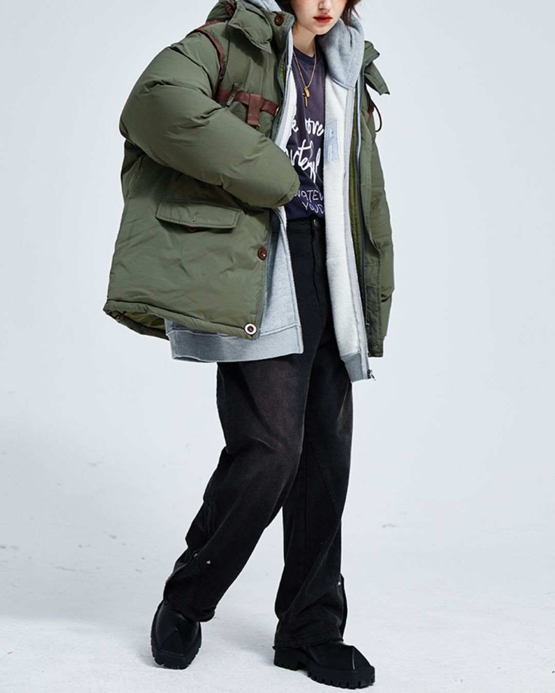 White Duck Down Work Jacket　JK073