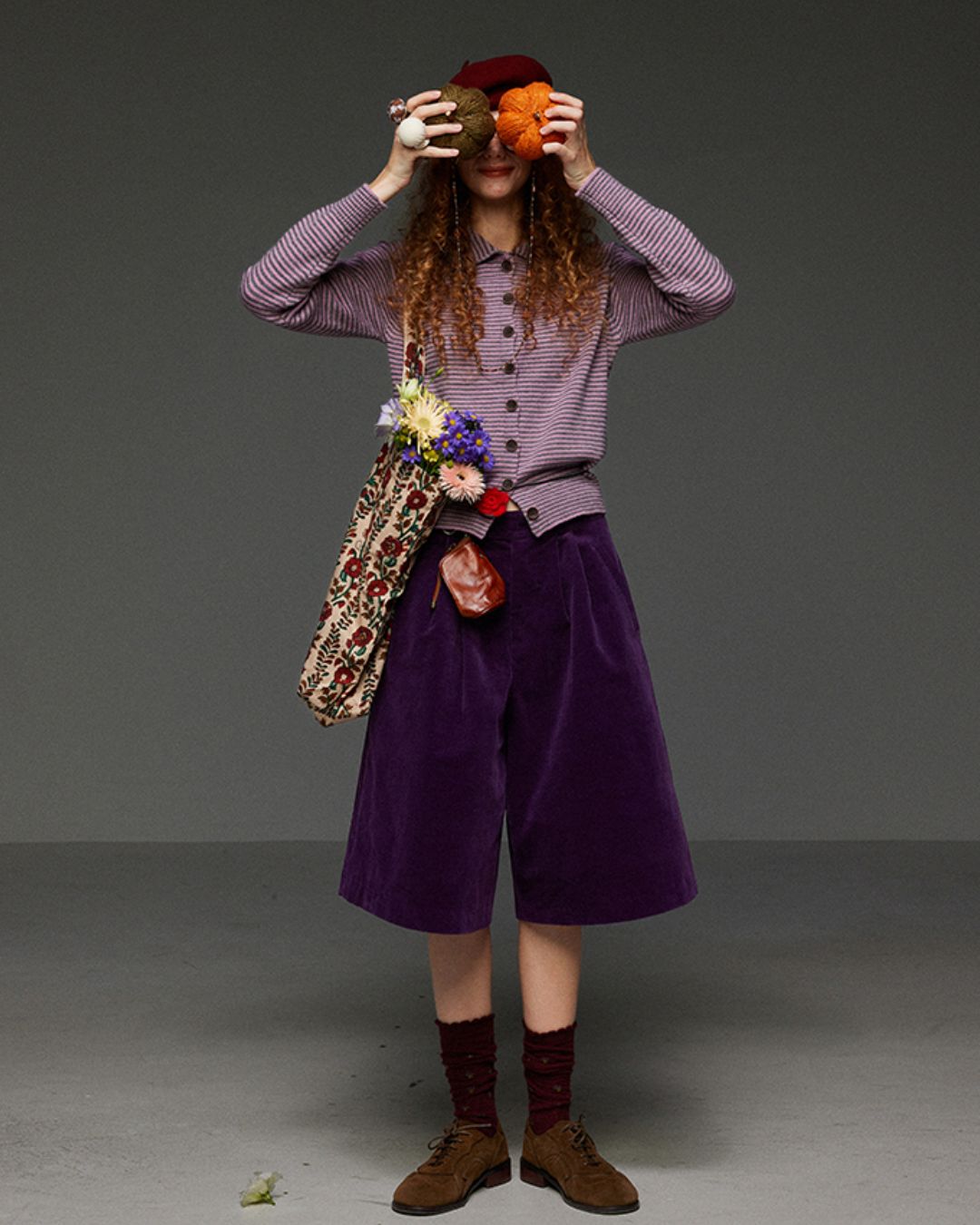 Retro Border Knit Cardigan　KN036