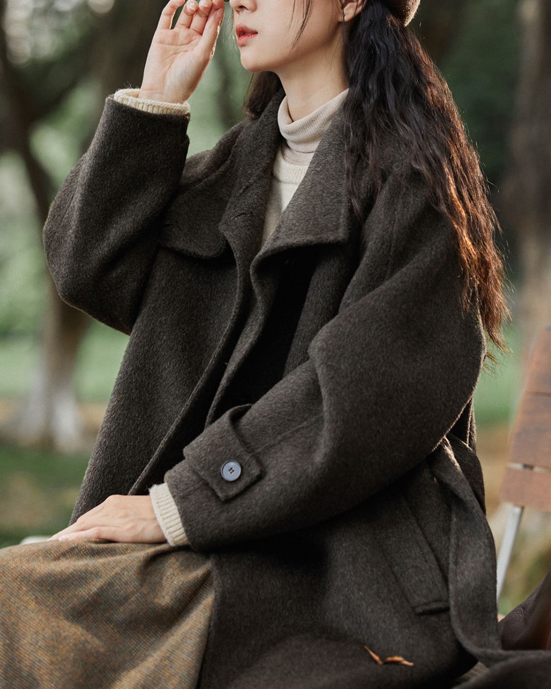 Wool Stand Collar Yoke Coat　CT019