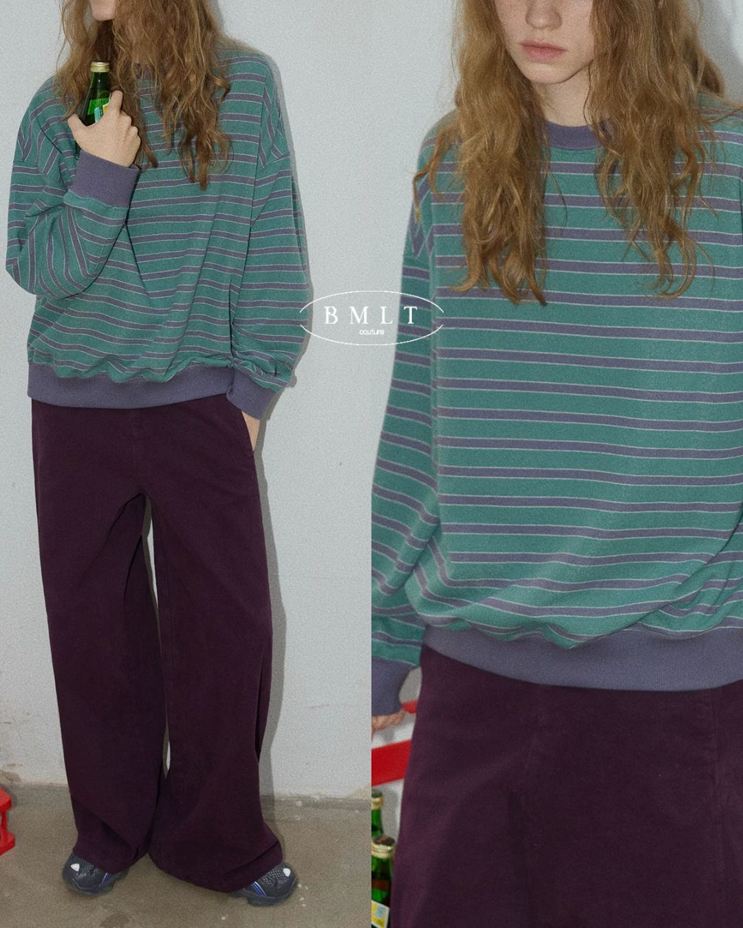 Relaxed Border Sweat Pullover　SW008