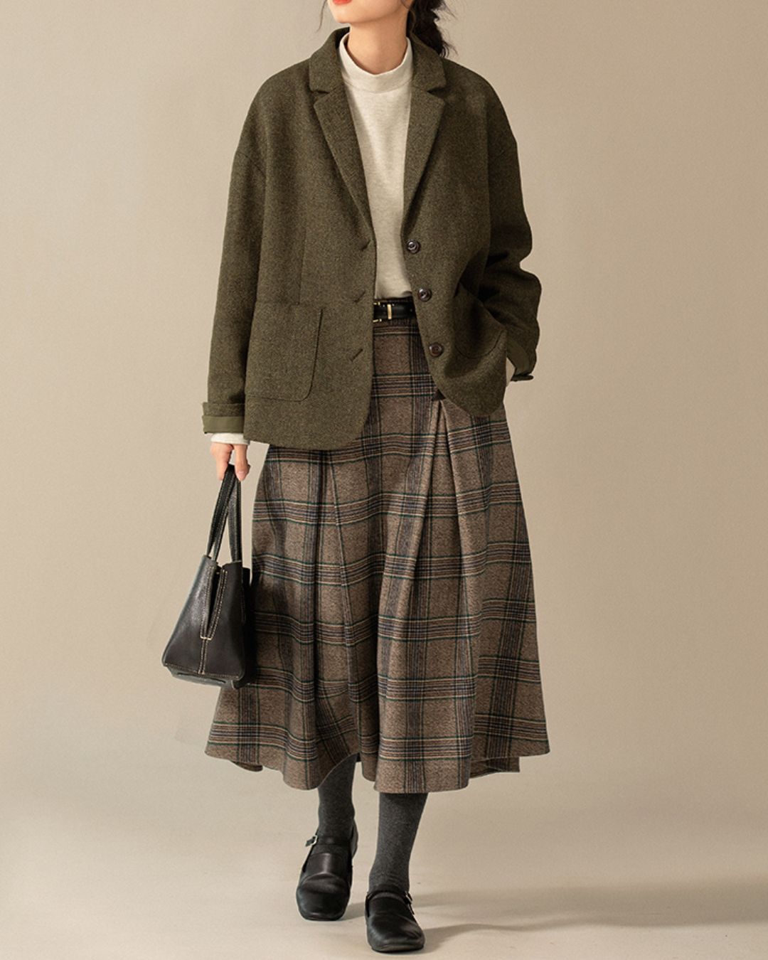 Retro Tweed Tailored Jacket　JK032