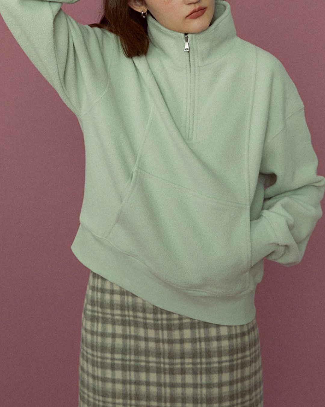 Marshmallow Fleece Half-zip Sweat　SW010