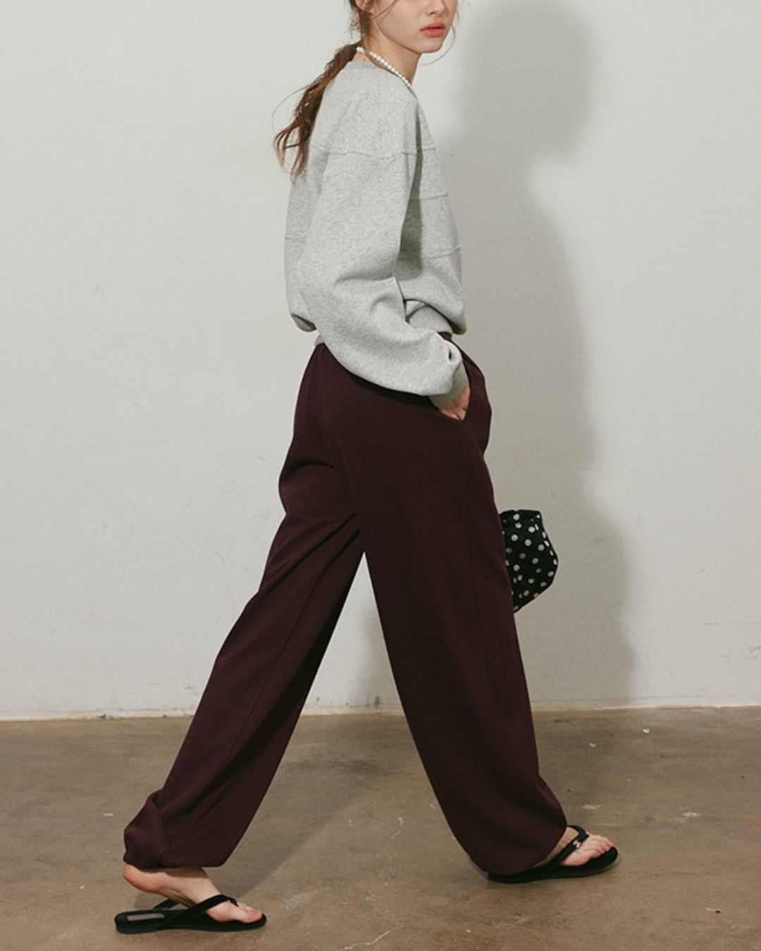 Stitch Line Cropped Sweat　SW013
