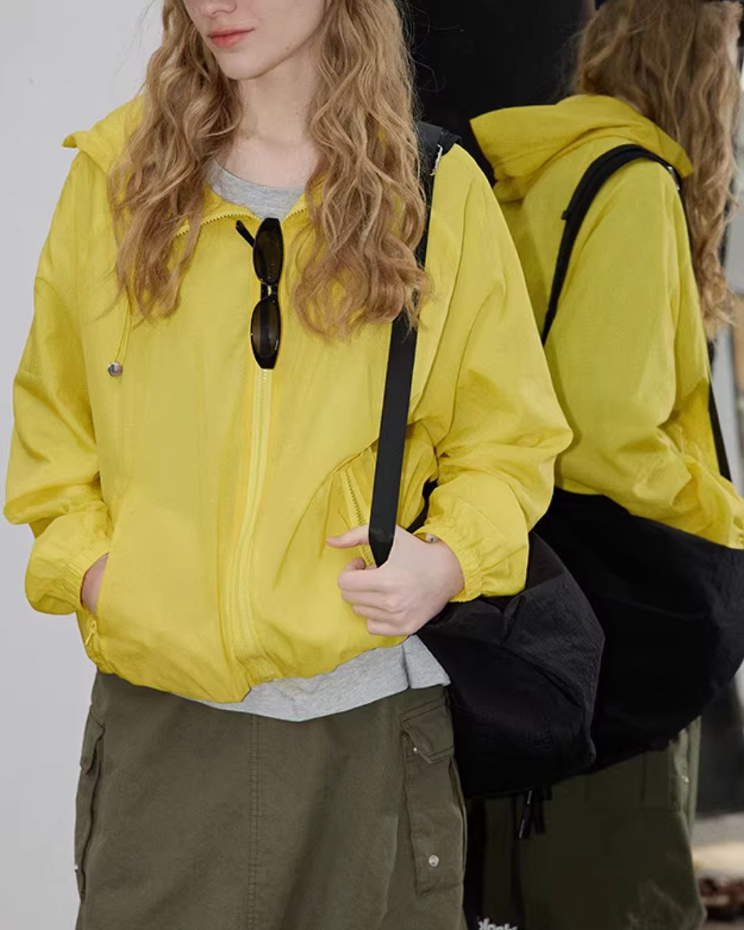 Nylon Short Hooded Jacket　JK092