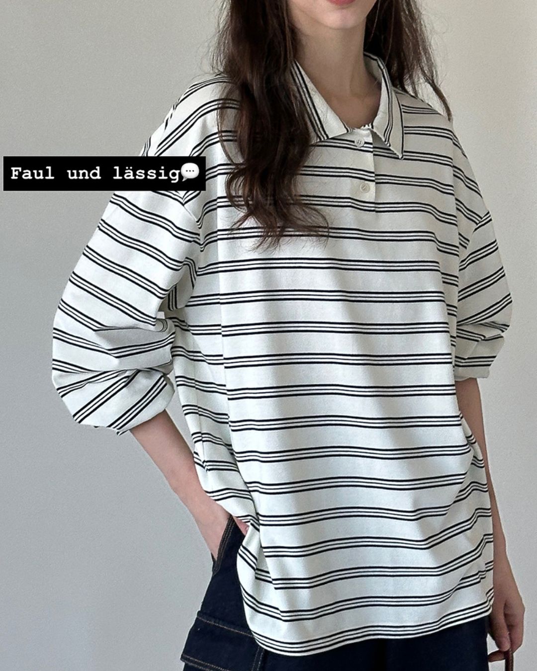 Border L/S Polo Shirt　PS001