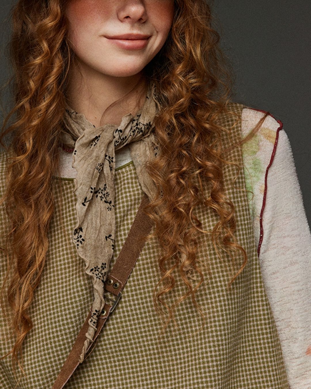 Mellow Frill Stitch Print T-shirt　LT011