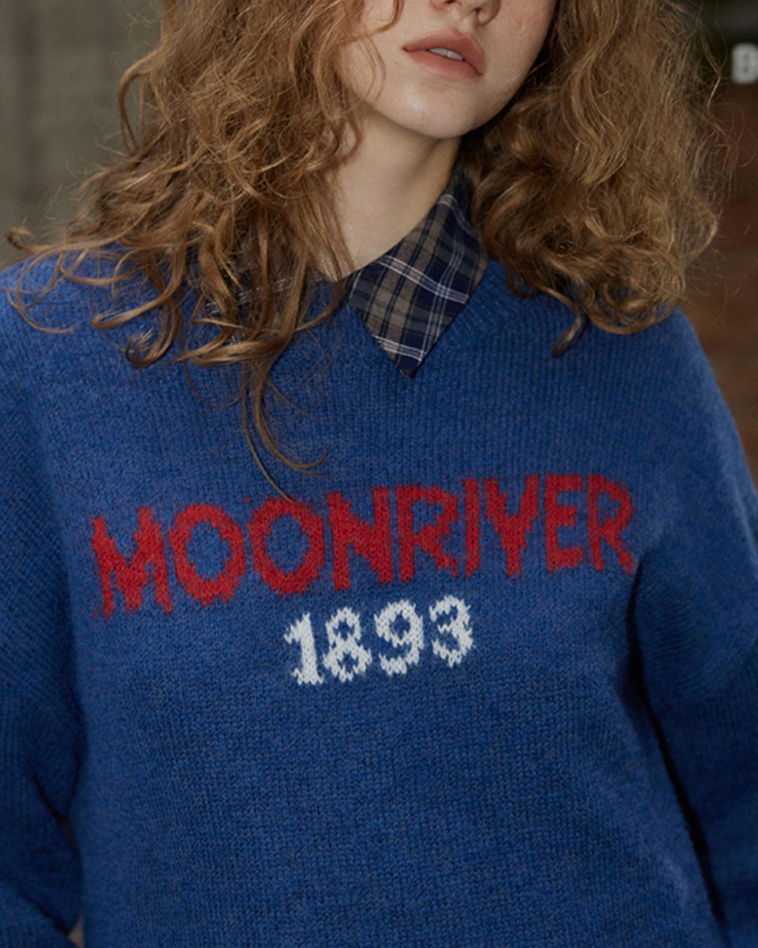 Wide Sleeve Logo Sweater　KN051