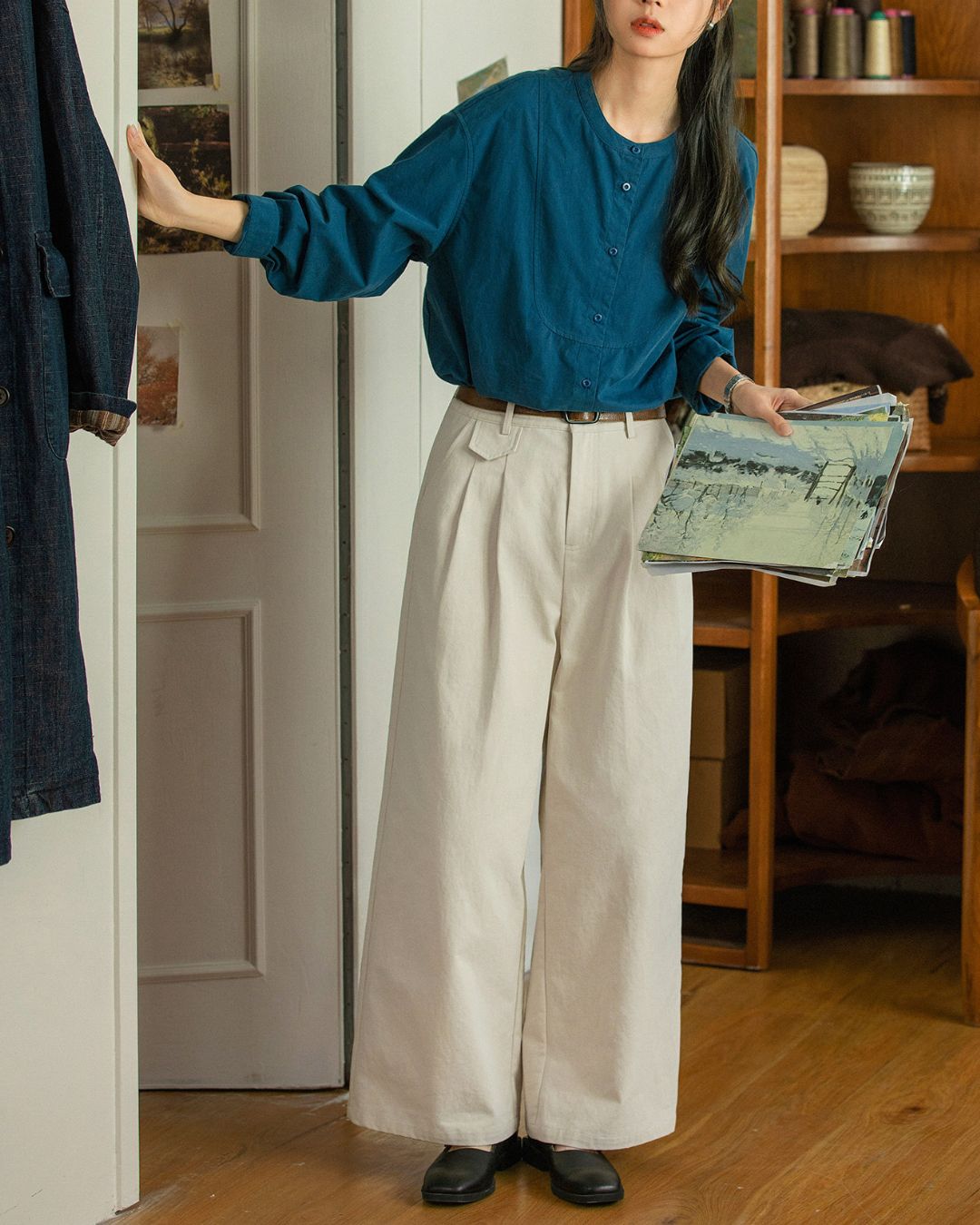 Cotton Wide Pants　PT043