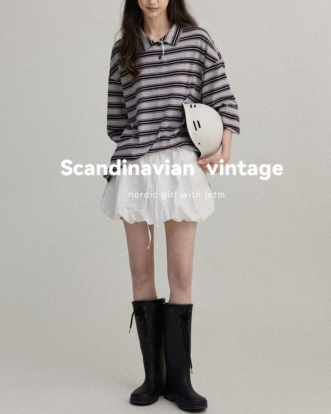 Border L/S Polo Shirt　PS001