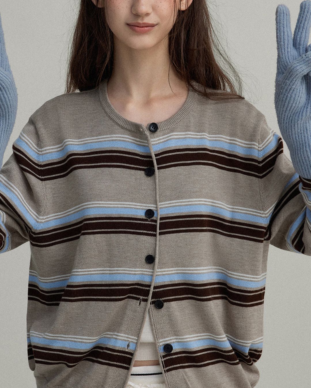 Border Knit Cardigan　KN021