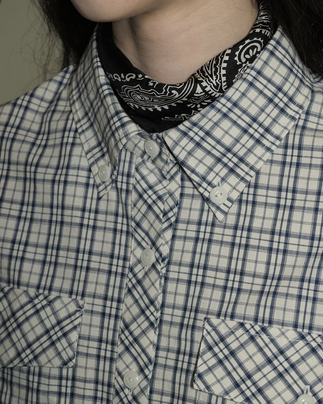 Retro Check Loose Shirt　LS024