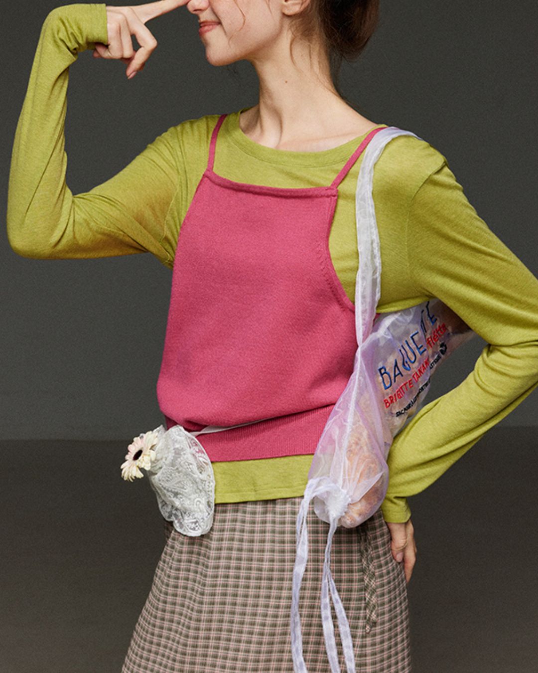 Back-open Camisole Knit Vest　KN033