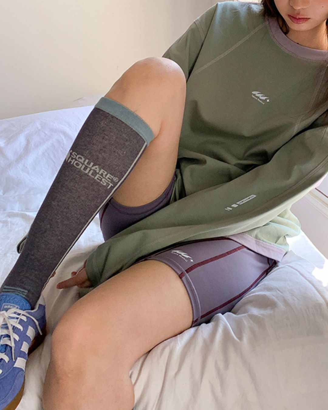 Color Block Sports Knee Socks　OR001