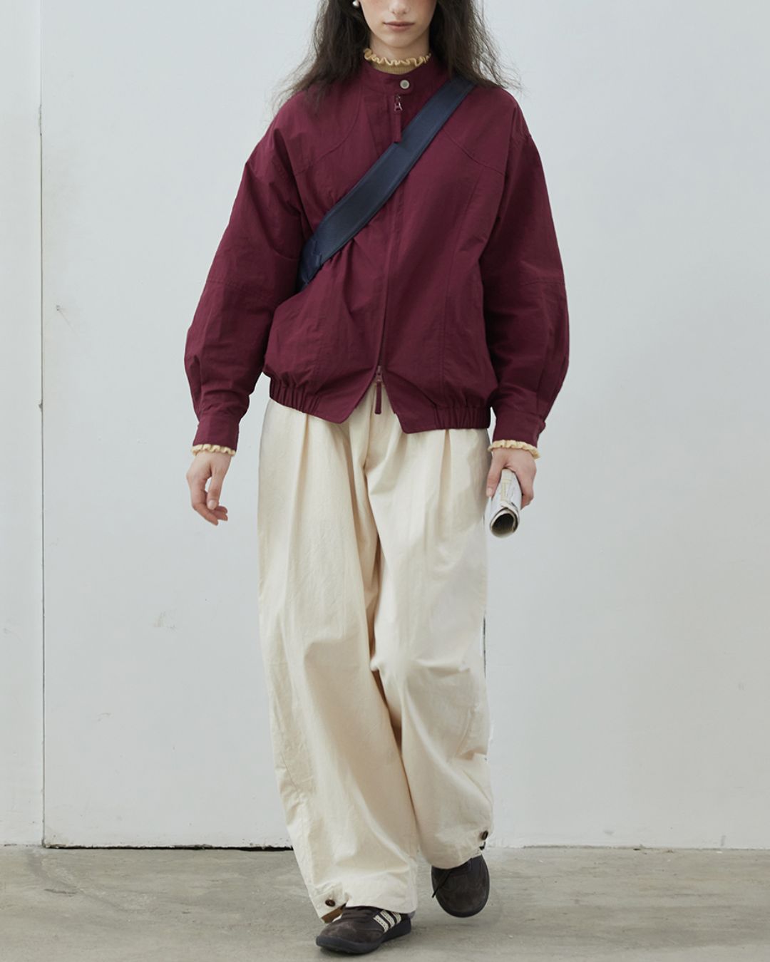 Casual Wide Tuck Pants　PT013