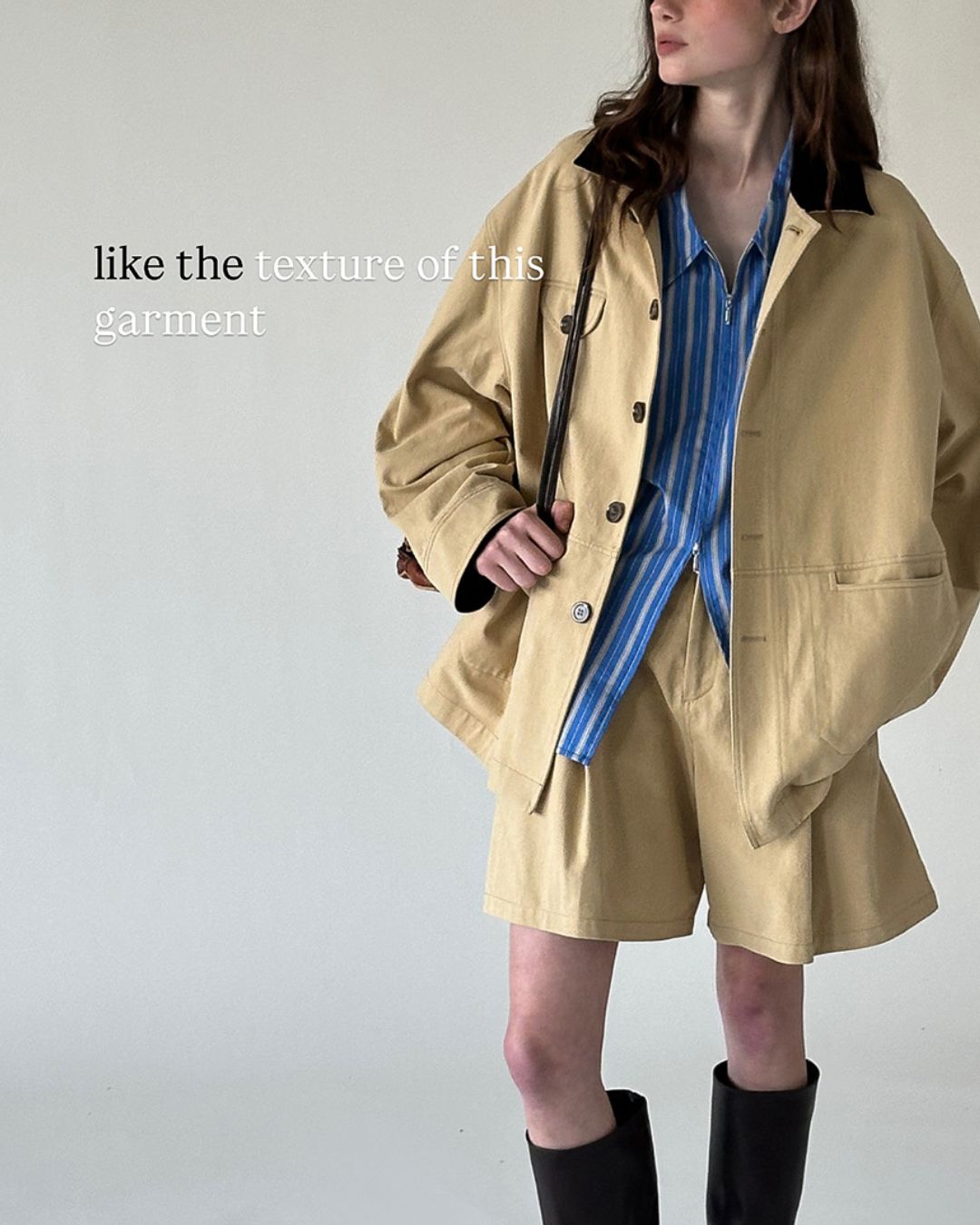 Contrast Color Work Jacket ＆ Shorts　JK015