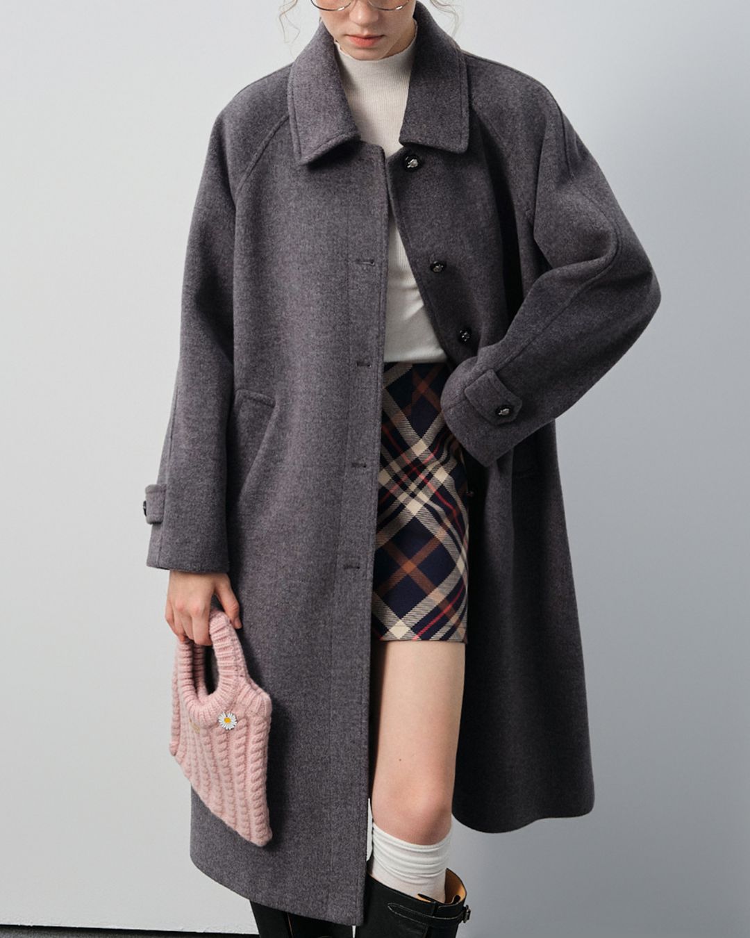 Brushed Bal Collar Coat　CT012