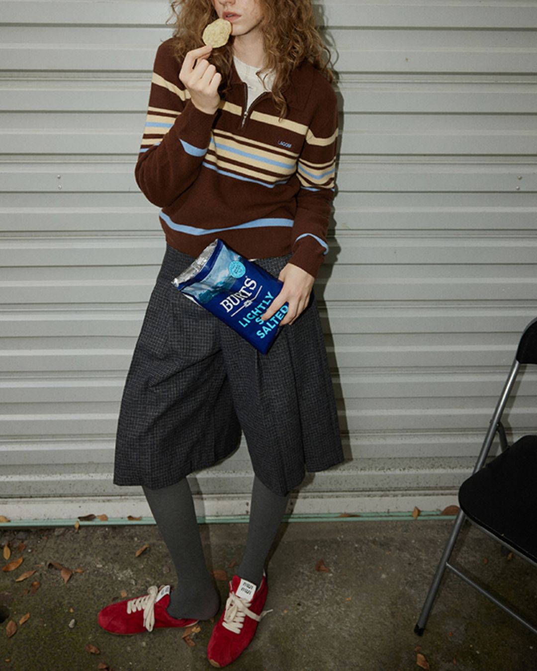 Check Pleated Culottes　PT016