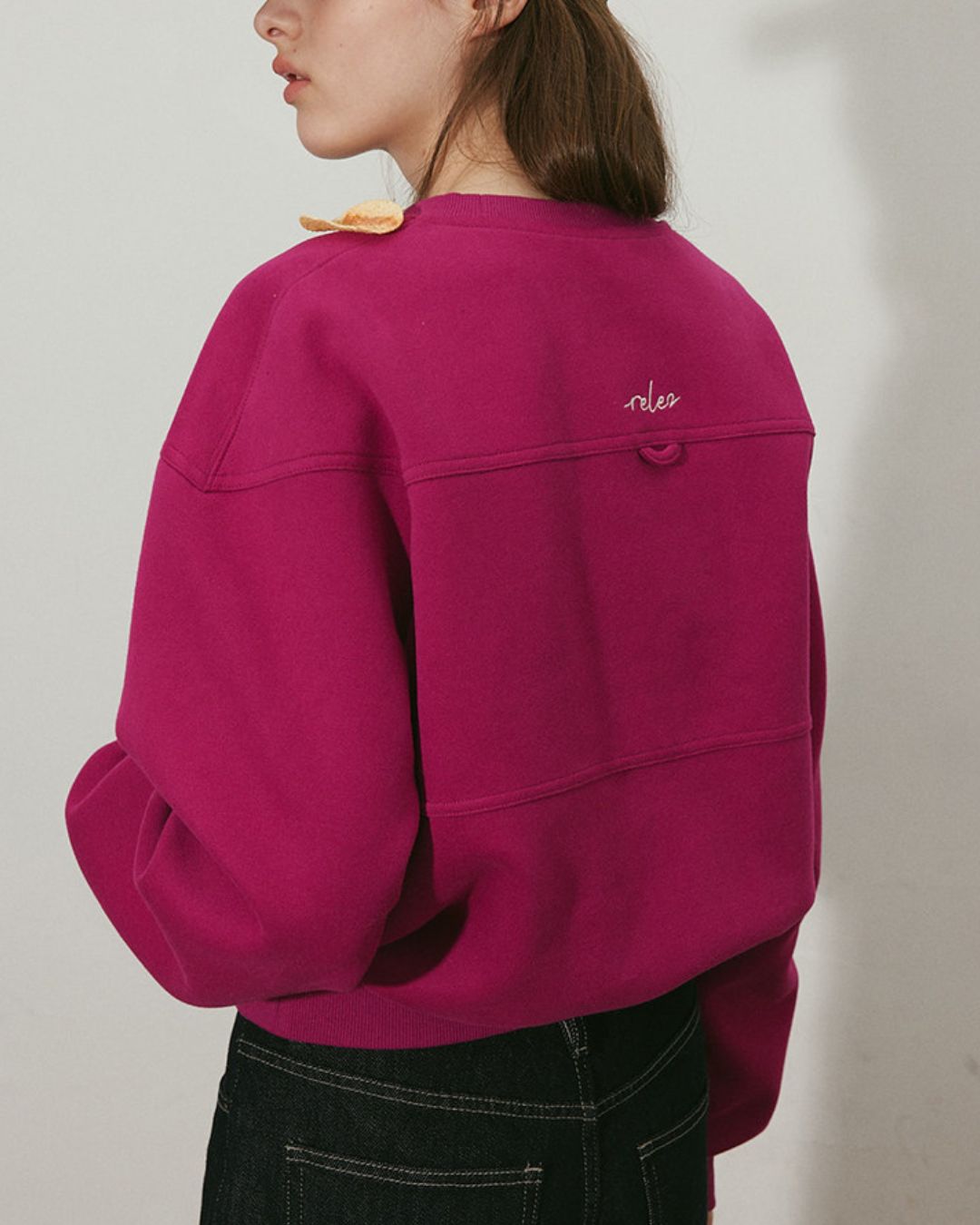 Stitch Line Cropped Sweat　SW013