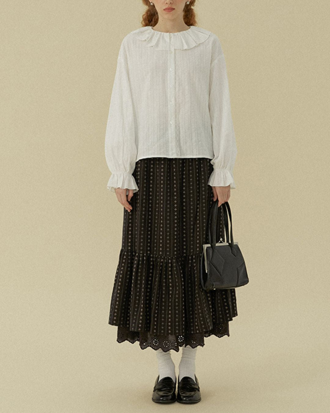 Floral Striped Mermaid Skirt　SK014