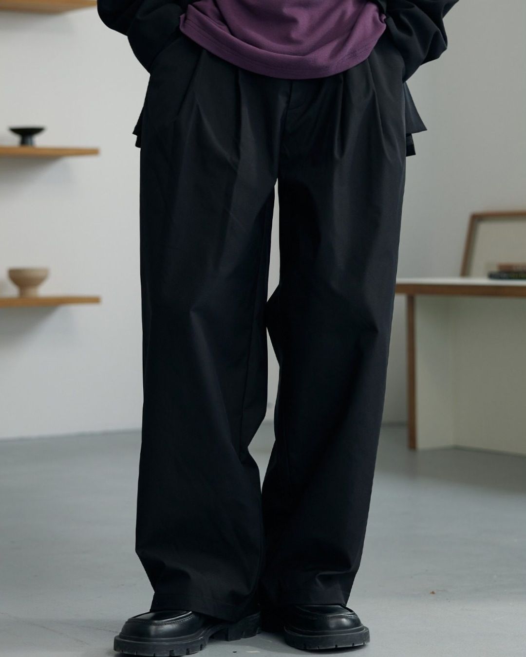 Casual Straight Pants With Mini Bag　PT034